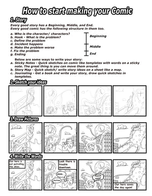 Big Blank Comic Book For Kids