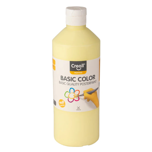 Creall Basic Colour Poster Paint - Pastel Yellow (500ml)