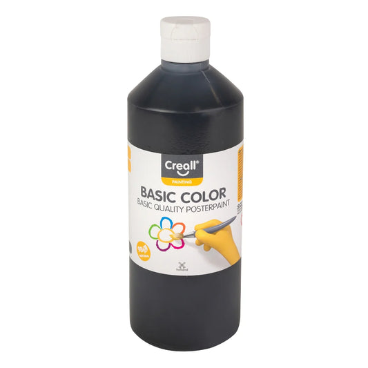 Creall Basic Colour Poster Paint - Black (500ml)