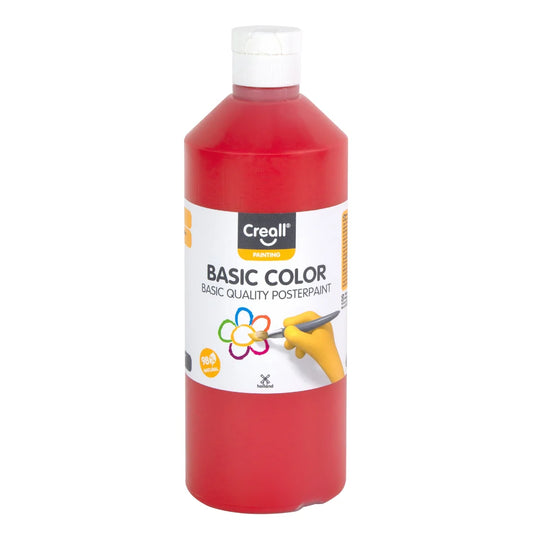 Creall Basic Colour Poster Paint - Primary Red (500ml)
