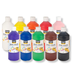Creall Poster Paint set in Basic Colours - Assorted (10x500ml) 