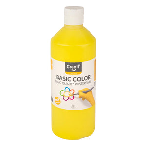 Creall Basic Colour Poster Paint - Yellow (500ml)