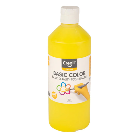 Creall Basic Colour Poster Paint - Yellow (500ml)