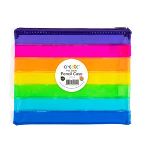 Create Rainbow Zipper Pencil Case - A5