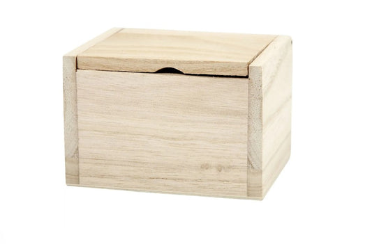 DIY Wooden Storage Box with Flip Lid - 10 x 8.2 x 6.7 cm