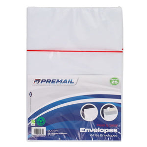 Premail C5 Peel & Seal Envelopes - White (25 Pack)