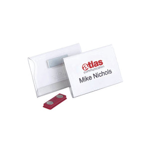 Durable Magnetic Name Badge 54x90mm Clear (Pack of 25) 8117/19