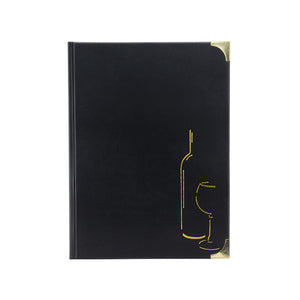 Securit Basic Range Wine Card PVC Leather Style A4 Black MC-BRWC-BL