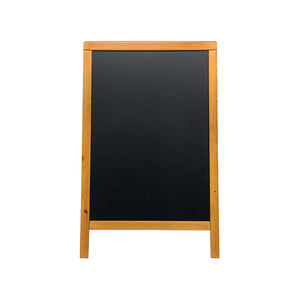 Securit Duplo Double-sided Pavement Chalkboard with Lacquered Teak Frame 570x68x895mm SBDW-TE-85