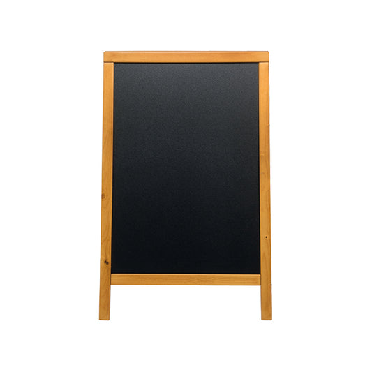 Securit Duplo Double-sided Pavement Chalkboard with Lacquered Teak Frame 570x68x895mm SBDW-TE-85