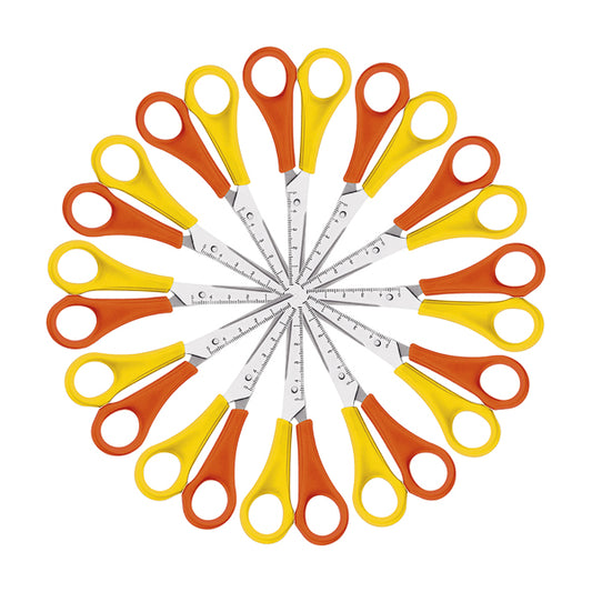 Westcott Left Handed Scissors 130mm Yellow/Orange (Pack of 12) E-21593 00