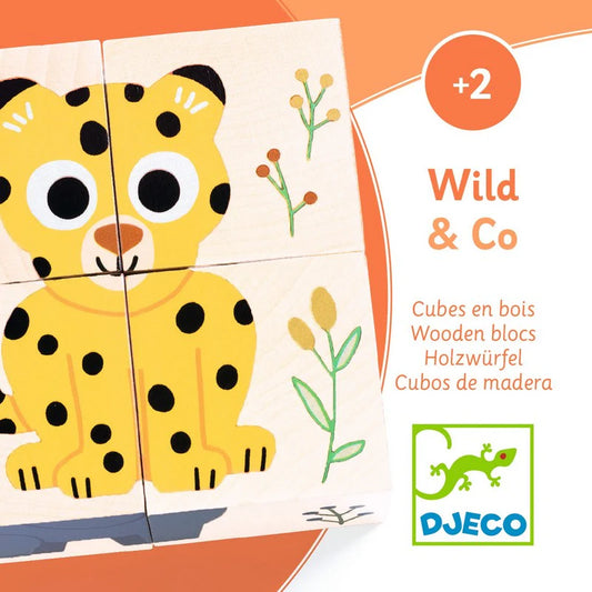 Djeco Wooden Puzzle - Wild Animals 