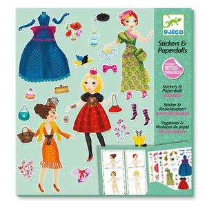 Djeco Paper Doll Stickers Massive Fashion