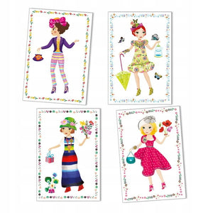 Djeco Paper Doll Stickers Massive Fashion