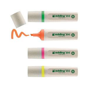 Edding 24 EcoLine Highlighter Assorted (Pack of 4) 4-24-4