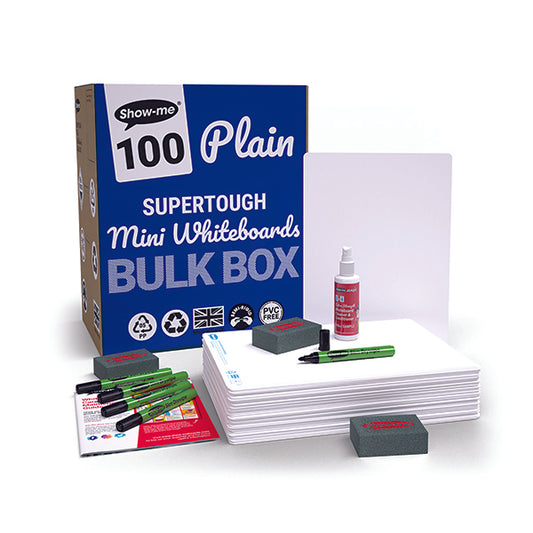 Show-me SUPERTOUGH Drywipe Board A4 Plain (Pack of 302) B/SRP