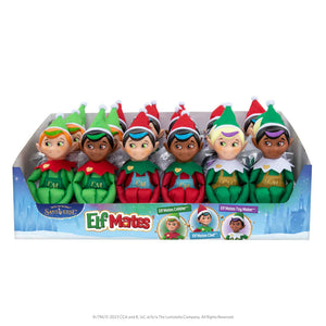 Set of Elf Mates toys in a packaging box on a white background