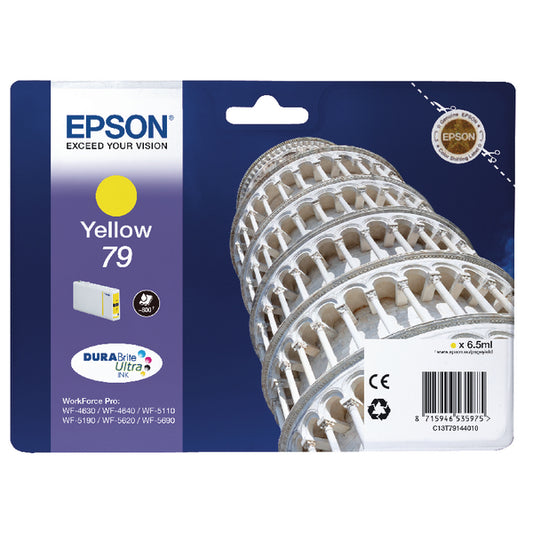 Epson 79 Ink Cartridge DURABrite Ultra Tower of Pisa Yellow C13T79144010