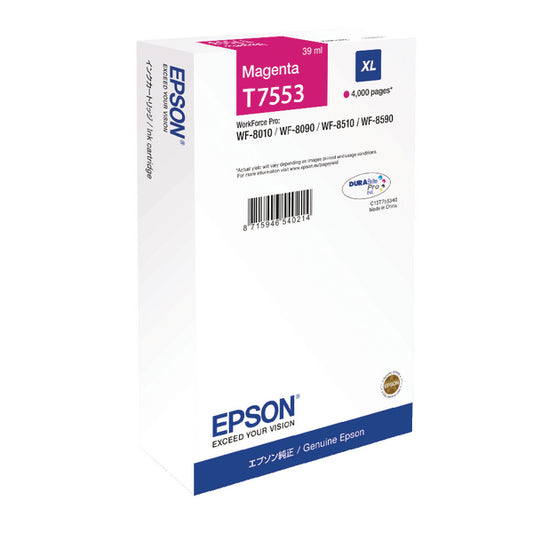 Epson T7553 Ink Cartridge DURABrite Pro XL Magenta C13T755340