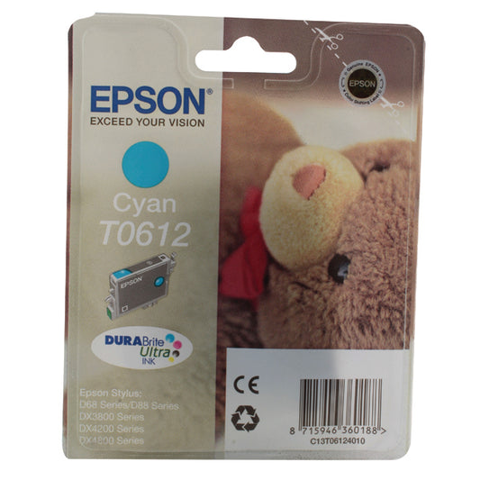 Epson T0612 Ink DURABrite Ultra Teddy Bear Cyan C13T06124010