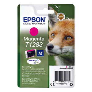 Epson T1283 Ink Cartridge DURABrite Ultra Fox Magenta C13T12834012
