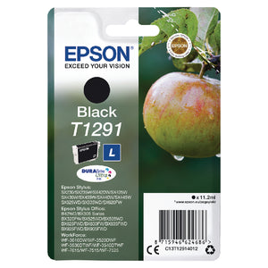 Epson T1291 Ink Cartridge DURABrite Ultra High Yield Apple Black C13T12914012
