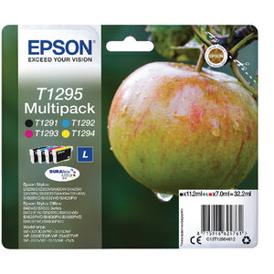 Epson T1295 Ink Cartridge DURABrite Ultra High Yield Apple Multipack CMYK C13T12954012