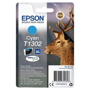 Epson T1302 Ink Cartridge DURABrite Ultra Extra High Yield Stag Cyan C13T13024012
