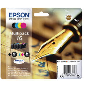 Epson 16 Ink Cartridge DURABrite Ultra Pen and Crossword Multipack CMYK C13T16264012