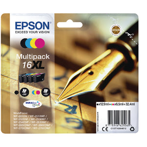 Epson 16XL Ink Cartridge DURABrite Ultra Multipack HY Pen and Crossword CMYK C13T16364012