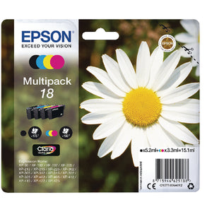 Epson 18 Ink Cartridge Claria Home Daisy Multipack CMYK C13T18064012