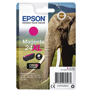 Epson 24XL Ink Cartridge Photo HD Claria Elephant Magenta C13T24334012