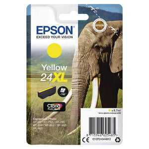 Epson 24XL Ink Cartridge Photo HD Claria Elephant Yellow C13T24344012