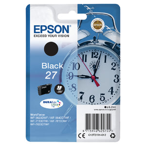 Epson 27 Ink Cartridge DURABrite Ultra Alarm Clock Black C13T27014012