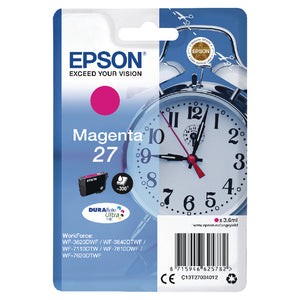 Epson 27 Ink Cartridge DURABrite Ultra Alarm Clock Magenta C13T27034012