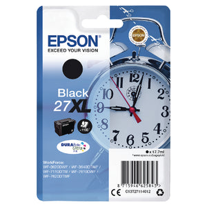 Epson 27XL Ink Cartridge DURABrite Ultra High Yield Alarm Clock Black C13T27114012