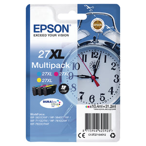 Epson 27XL Ink Cartridge DURABrite Ultra Alarm Clock Multipack HY CMY C13T27154012