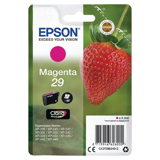 Epson 29 Home Ink Cartridge Claria Strawberry Magenta C13T29834012
