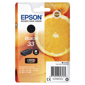 Epson 33 Ink Cartridge Claria Premium Oranges Black C13T33314012