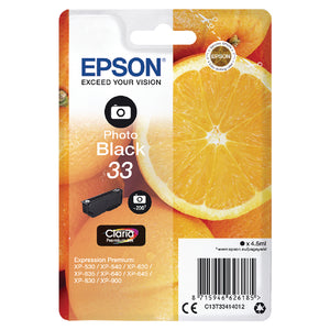 Epson 33 Ink Cartridge Claria Premium Oranges Photo Black C13T33414012