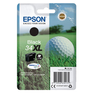 Epson 34XL Ink Cartridge DURABrite Ultra High Yield Golf Ball Black C13T34714010