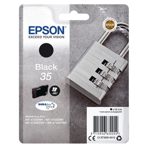 Epson 35 Ink Cartridge DURABrite Ultra Padlock Black C13T35814010