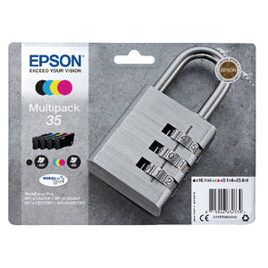 Epson 35 Ink Cartridge DURABrite Ultra Multipack Padlock CMYK C13T35864010