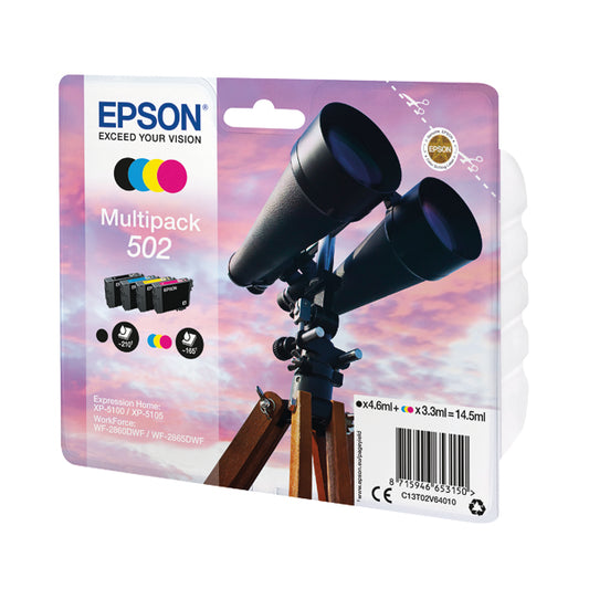 Epson 502 Ink Cartridge Binoculars Multipack CMYK C13T02V64010