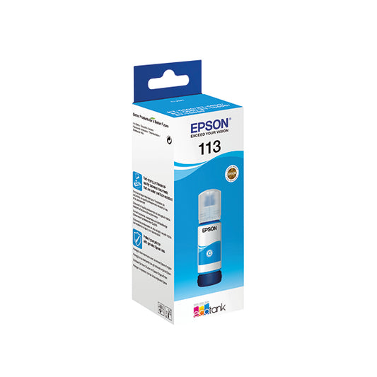 Epson 113 Ink Bottle EcoTank Pigment Cyan C13T06B240