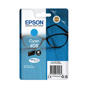 Epson 408 Ink Cartridge DURABrite Ultra Glasses Cyan C13T09J24010