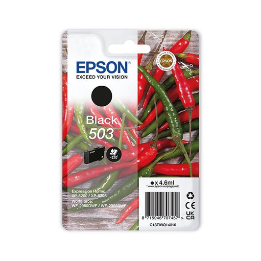 Epson 503 Ink Cartridge Chilli Black C13T09Q14010