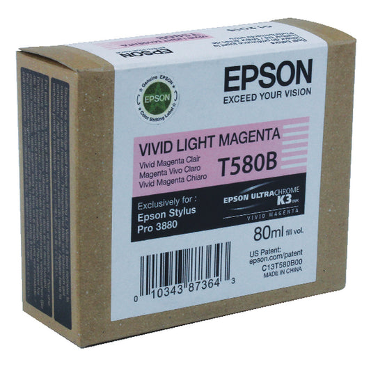 Epson T580B Ink Cartridge Vivid Light Magenta C13T580B00