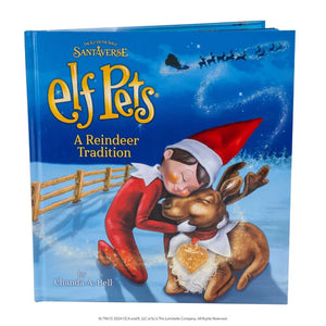 An Elf Pets blue book named the Reindeer Tradition storybook 