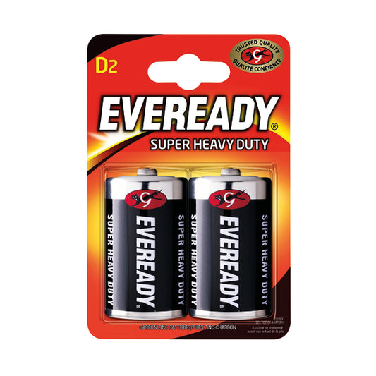 Eveready Super Heavy Duty D Batteries (Pack of 2) R20B2UP